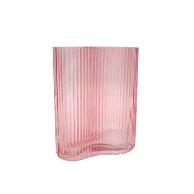 Suzhou Curved Vase Small Pink