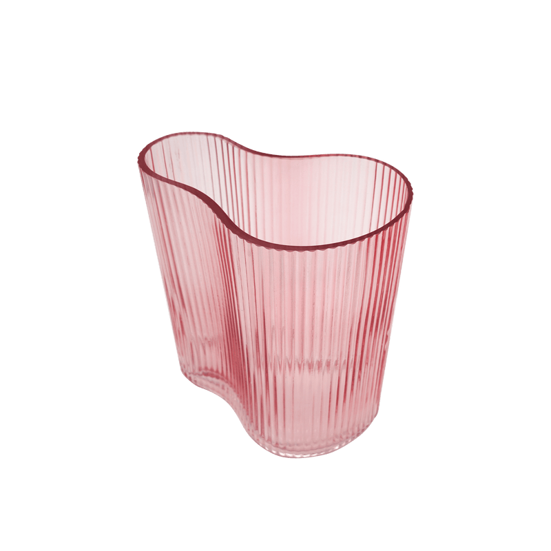 Suzhou Curved Vase Small Pink