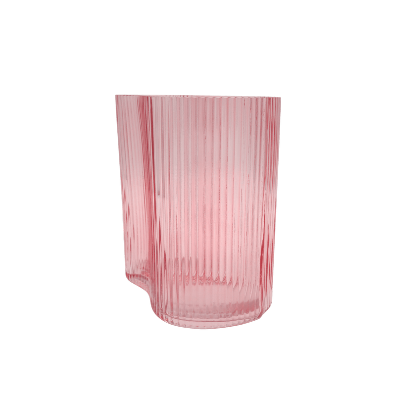 Suzhou Curved Vase Small Pink