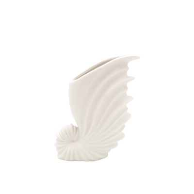 Shell White Ceramic Vase