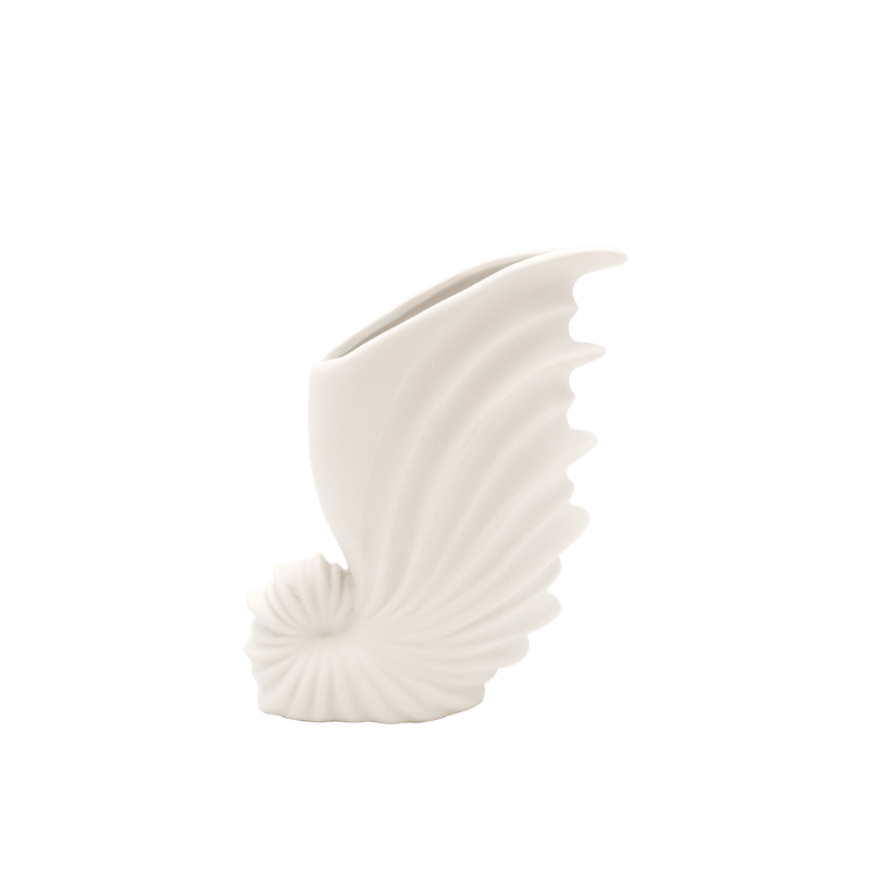 Shell White Ceramic Vase