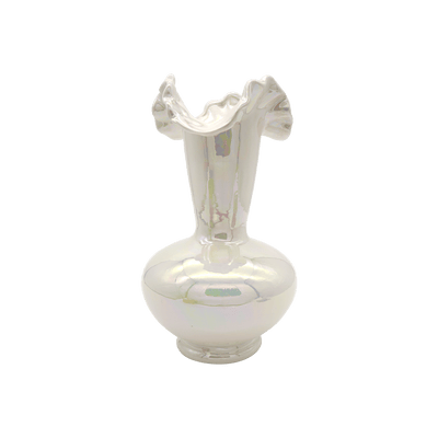 Mermaid Iridescent Ceramic Vase white