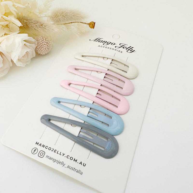 MANGO JELLY Butter Cream Hair Clips Collection - Ice cream Classic - Twin Pack