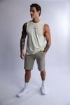 HARD HITTERS MEN'S CREW COTTON TANK MINT LARGE