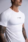 HARD HITTERS RAGLAN CREW TEE WHITE SMALL