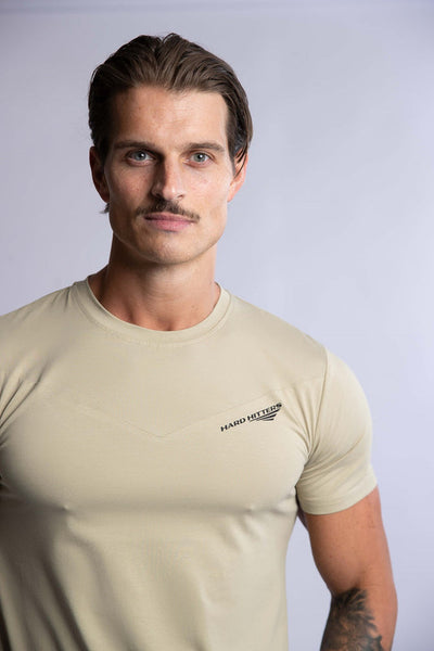 HARD HITTERS SLIM FIT COTTON TEE SAGE MEDIUM