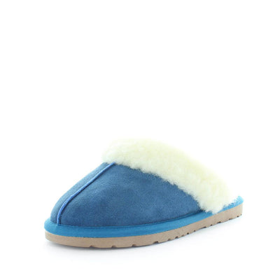 JUST BEE Women's CITA Slippers Blue 8US