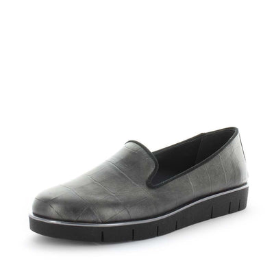 THE FLEXX Women's EDNA Loafers / Slip ons Gunmetal/Croc Shoe 37EU