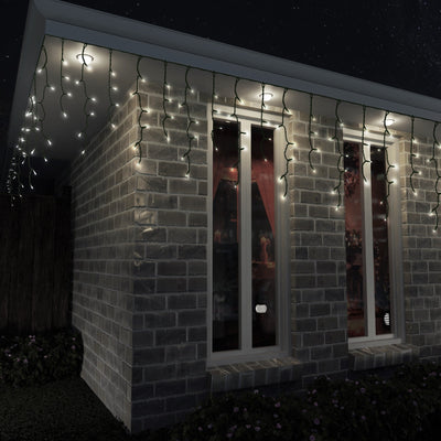 Solar 400 LED Icicle Lights available in 3 Colors - Cool White