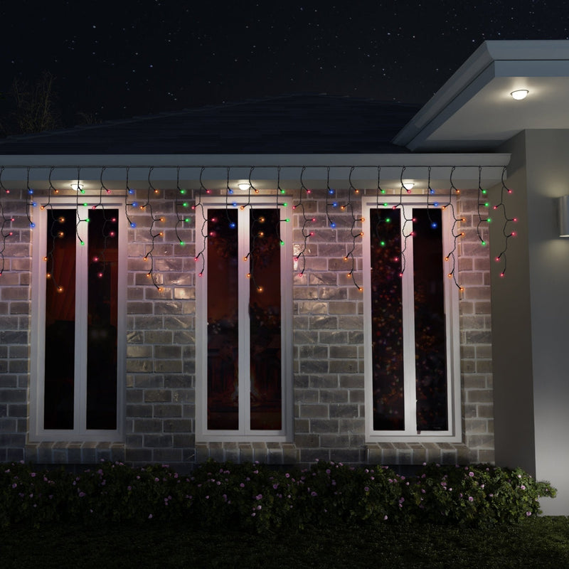 Solar 400 LED Icicle Lights available in 3 Colors - Cool White