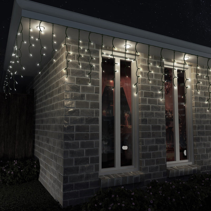 Solar 400 LED Icicle Lights available in 3 Colors - Warm White