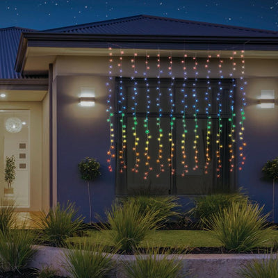 LED Curtain Lights Rainbow Color available in 2 sizes - 3.6 meter