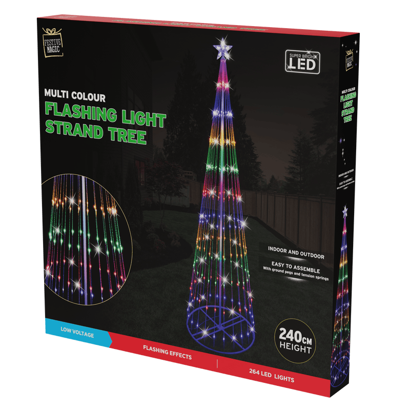 LED Digital Strands Tree 2.4m Multi-Color