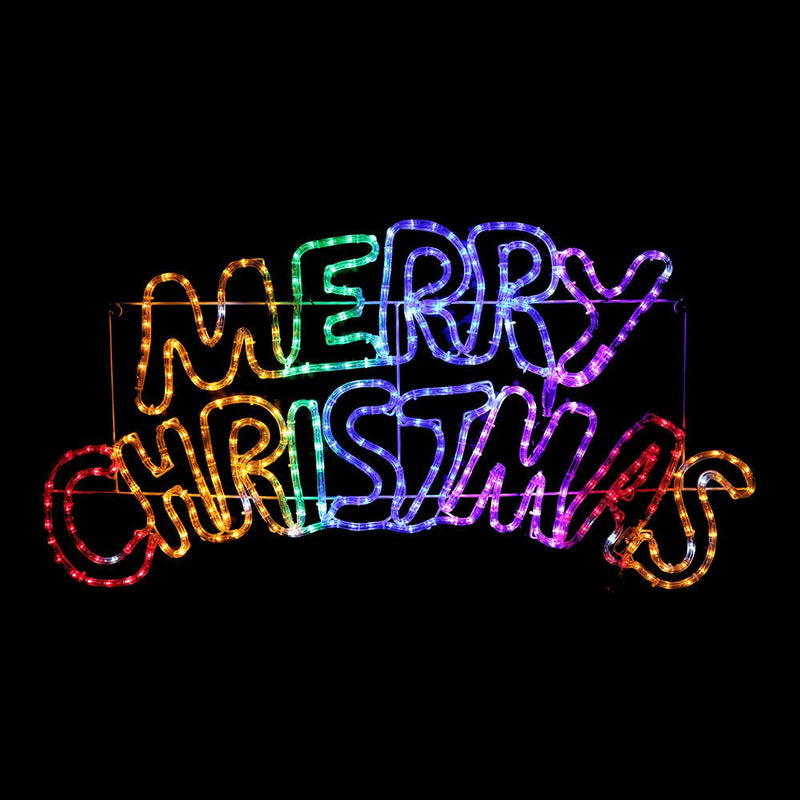 LED Merry Christmas Ropelight Rainbow 100cm