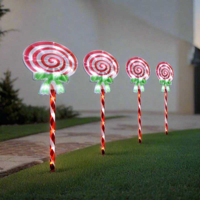 LED Candy Lollipop Path Lights 4pk