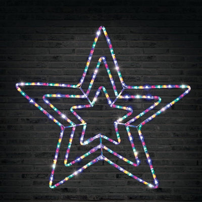 LED Ropelight 3 In 1 Star 80cm Flashing Multicolor