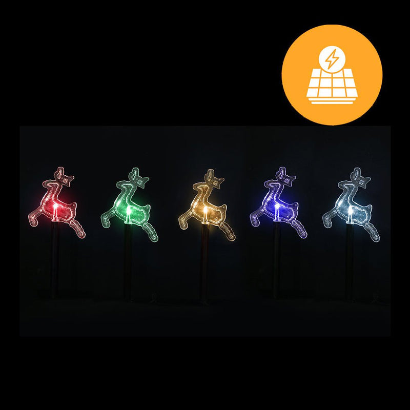 Solar Reindeer Path Lights – 5 Pack, 37cm available in 2 Colors - Multicolor