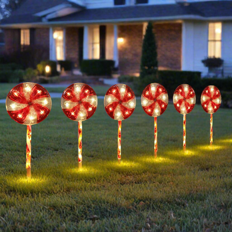 Jumbo Lollipop Path Lights 6pk Flash