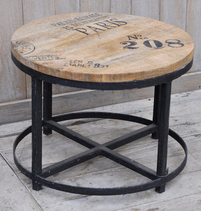 NO 208 HARDWOOD ROUND COFFEE TABLE