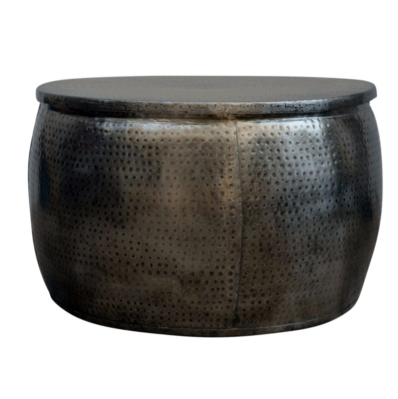 OPEN TOP HAND FORGED METAL COFFEE TABLE