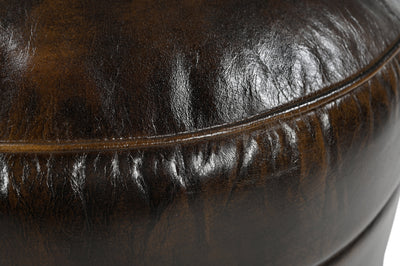 BRONWYN GENUINE LEATHER OTTOMAN