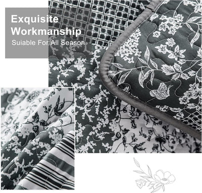 Timeless Peony Graceful Breathable 3 Pc Bedspread & Pillow Cover Set