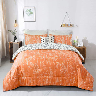 Charming Autumn Warm oranage 3 Pc Comforter & Pillow Cover Set