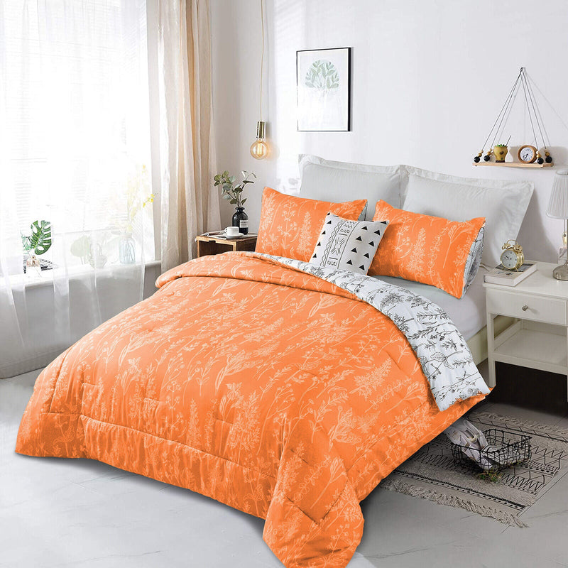 Charming Autumn Warm oranage 3 Pc Comforter & Pillow Cover Set