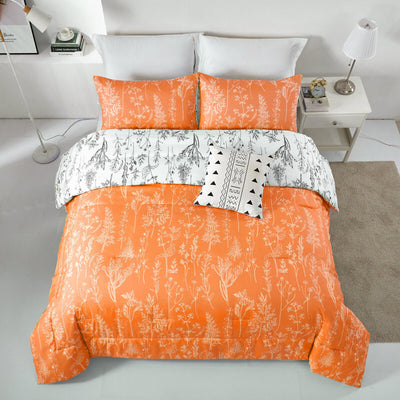 Charming Autumn Warm oranage 3 Pc Comforter & Pillow Cover Set