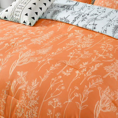 Charming Autumn Warm oranage 3 Pc Comforter & Pillow Cover Set