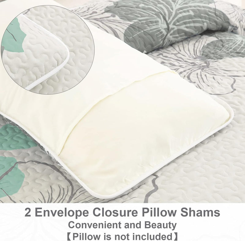 Radiant Quilted Coverlet and Pillowcases Set: Envelop Your Bed in Elegance - Queen size