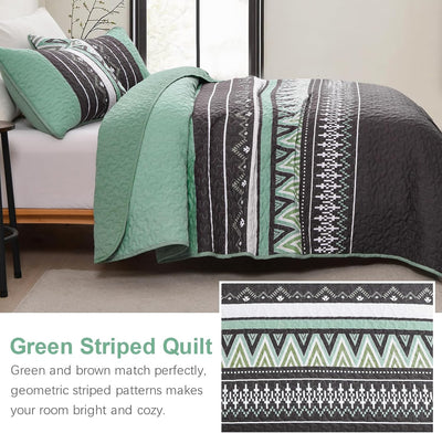 Neutral Quilted bedspread and pillowcovers set: Versatile Style - Queen size