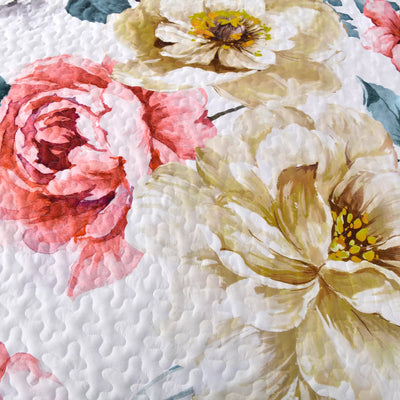 Vibrant Quilted Bedspread and Pillowcases Set: Add Color and Comfort to Your Space - Queen size