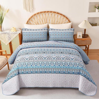 Cozy Quilted Coverlet and Pillowcases Set: A Hug for Your Bed - Queen size