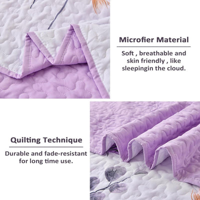 Knit Quilted coverlet and pillowcovers set: Cozy and Textured - Queen size