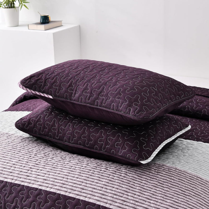 Radiant Quilted coverlet and pillowcovers set: Brighten Any Room - Queen size