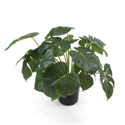 Dense Potted Artificial Split Philodendron Plant With Real Touch Leaves 50cm