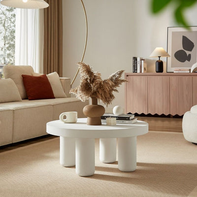 Julia White Round Coffee Table