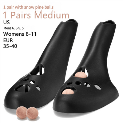 Medium Black Shoe Stretcher with Cedar Wood Balls, Size EUR 35-40 (Men's US 6.5-9.5, Women's US 8-11)