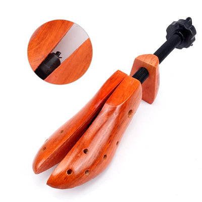 Brown Adjustable Wooden Shoe Stretcher for Men & Women, Medium Size (EUR 39-41)