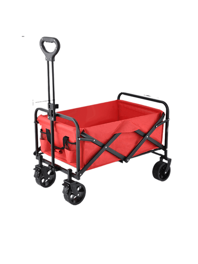 5 -inch camp cart red medium tank wheel+ bearing double brake+ high carbon structural frame