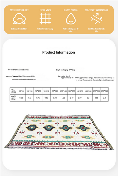 2pcs pack set 180*340cm Bohemian Picnic Blanket, Waterproof Camping Blanket, Outdoor Rug for Camping, Picnic, Beach