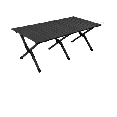 Outdoor carbon steel egg roll table-black 120*60cm