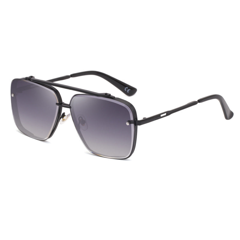 Black Grey Square Sunglasses,Fashionable Men&