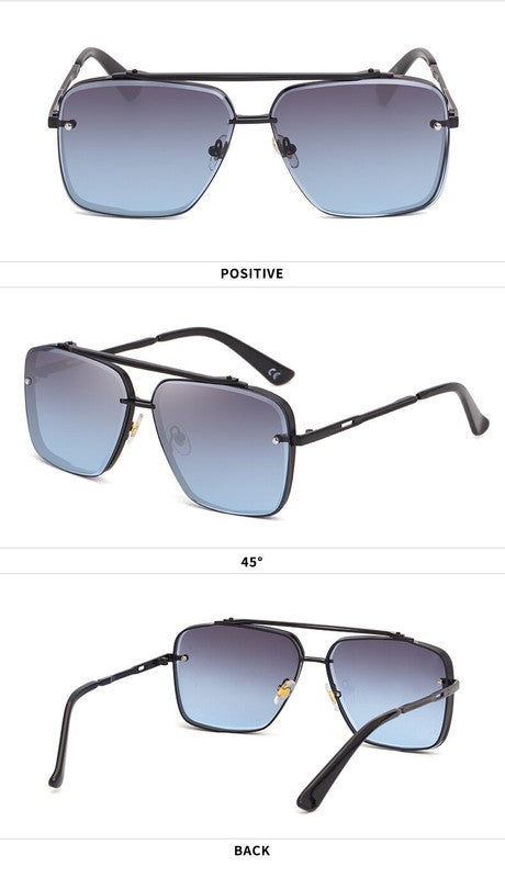 Grey  Blue Sunglasses,Fashionable Men&