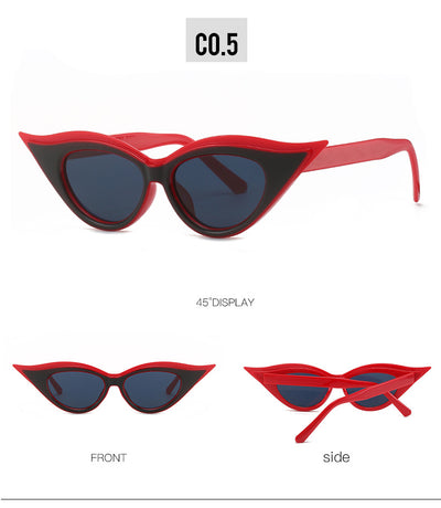 Retro Cat-Eye Sunglasses - Stylish Red Vintage Frames for Women