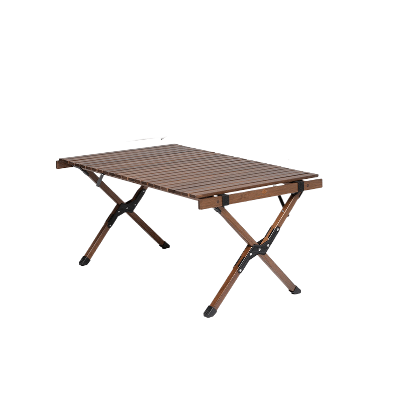 Outdoor portable egg roll table walnut color 90*60*44