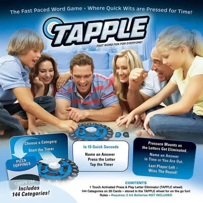 Tapple Alphabet Word Game for Kids and Adults - Fast-Paced Educational Family Board Game