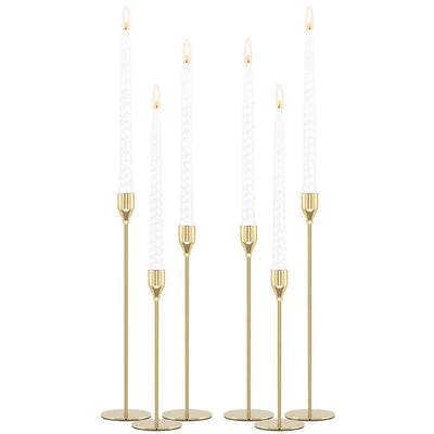 Minimalist Gold Metal Candle Holder Set - 3-Piece Romantic Candle Cup Set for Living Room Decor, Elegant Dinner Table Accent