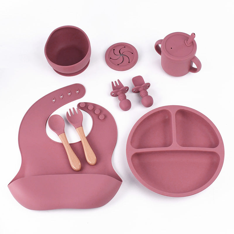 Rose Red 8-Piece Silicone Children&